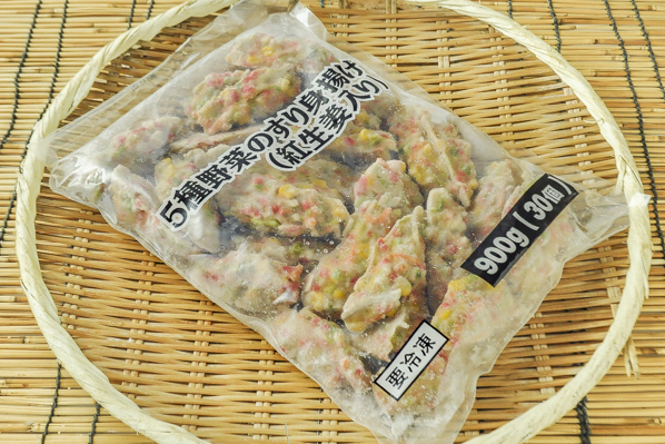 5種野菜のすり身揚げ 紅生姜入り 八面六臂