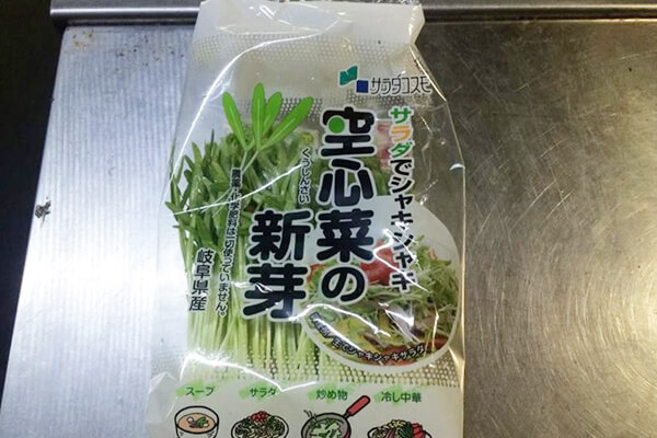 空芯菜の新芽