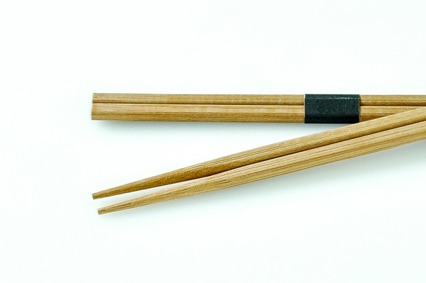 黒帯巻き　炭化竹角箸 (2)
