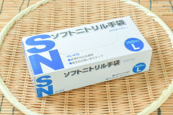 ソフトニトリル手袋（薄手）（Lサイズ）