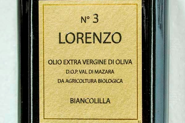 「Lorenzo No.3」有機エキストラ・ヴァージン・オリーブオイル（D.O.P.）２