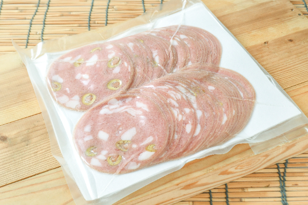 モルタデッラ（スライス）（オリーブ入り）
