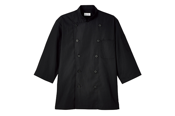 ユニセックスコックシャツ（ブラック）（FB4552U-16）