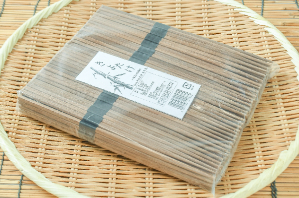 黒帯巻き　炭化竹角箸（24cm）
