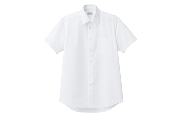 メンズレギュラーカラー半袖シャツ（ホワイト）（FB5041M-15）