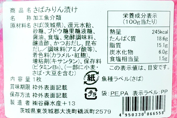寒サバみりん漬け（真空パック） (2)