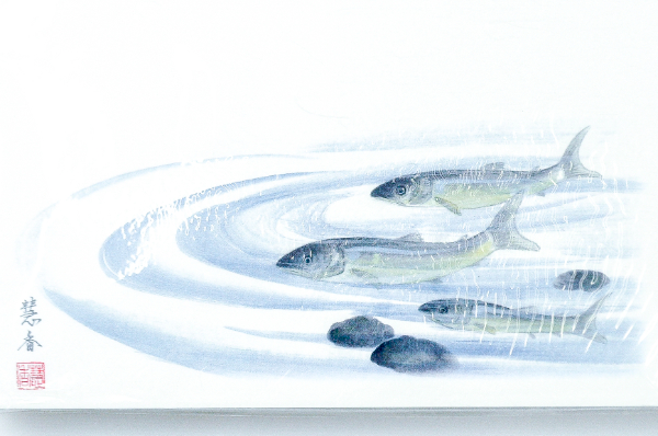 輝きシリーズテーブルマット（鮎） (2)