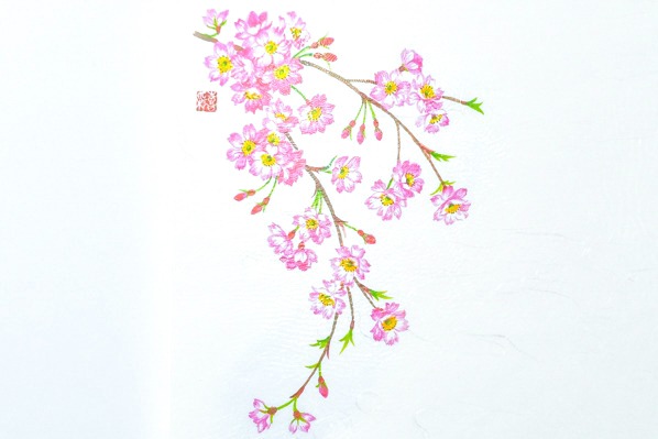 テーブルマット（しだれ桜） (2)